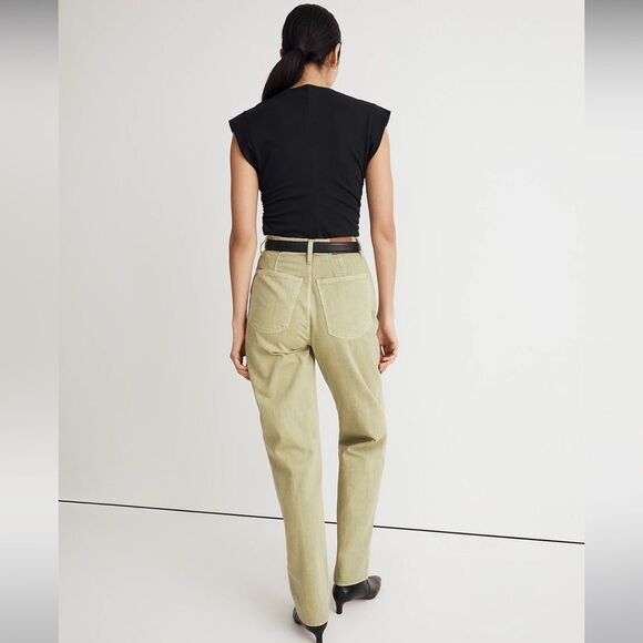 Madewell NWT Baggy Straight Jeans: Garment-Dyed Edition Size 27 High Rise - Picture 4 of 10